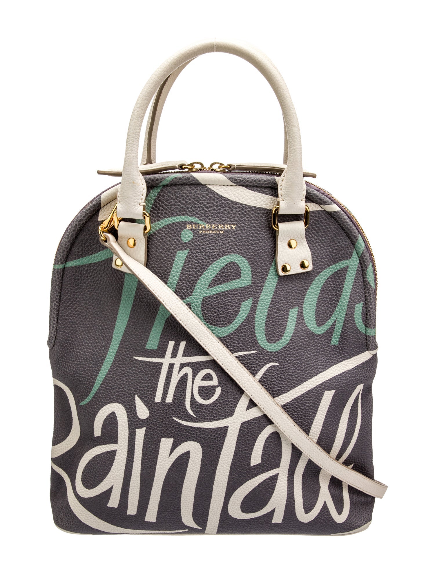 Burberry Pattern Printed Leather Shoulder Bag