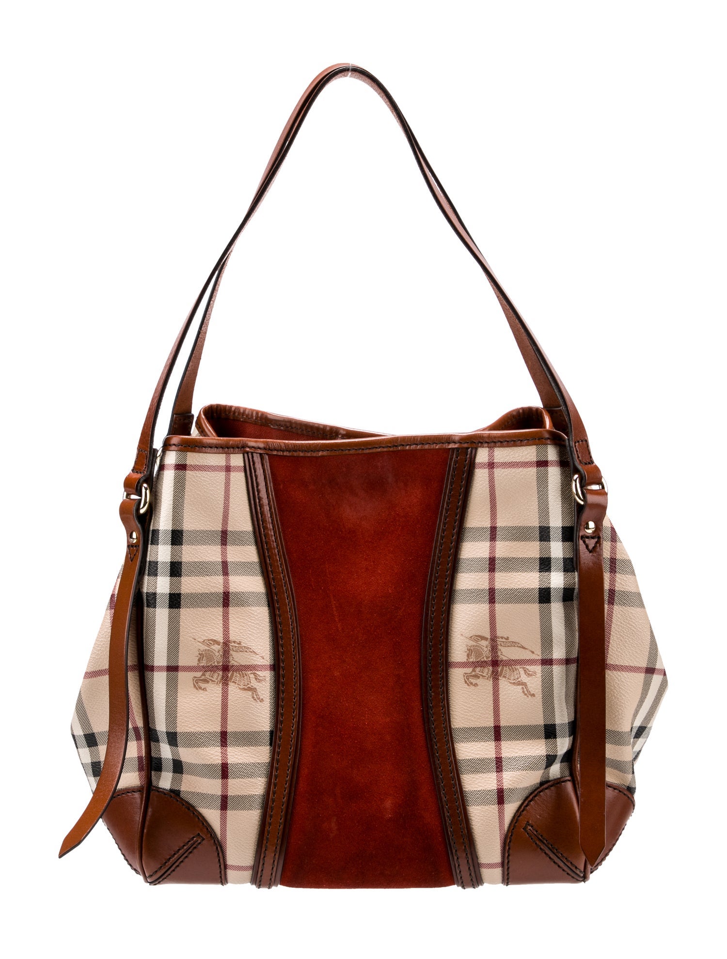 Burberry Haymarket Check Shoulder Bag Neutrals Shoulder Bags