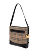 Burberry Plaid Leather Trimmed Shoulder Bag