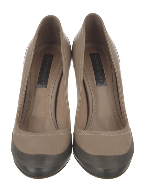 Burberry Leather Colorblock Pattern Pumps