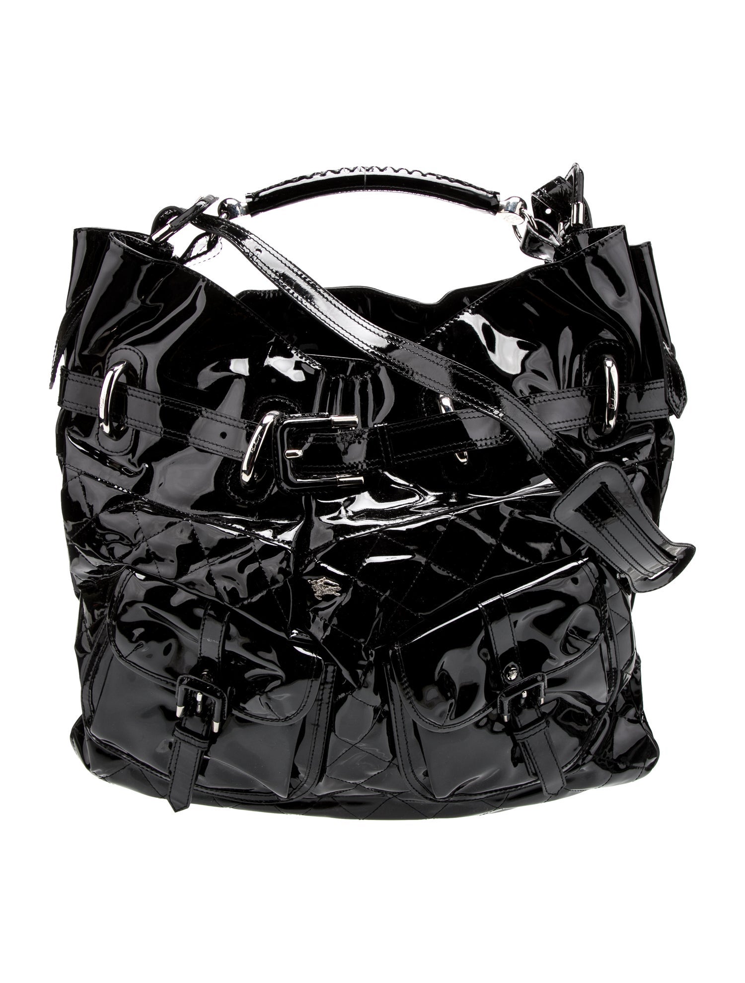 Burberry Patent Leather Shoulder Bag