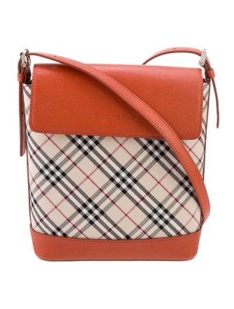 Burberry Canvas Nova Check Pattern Crossbody Bag