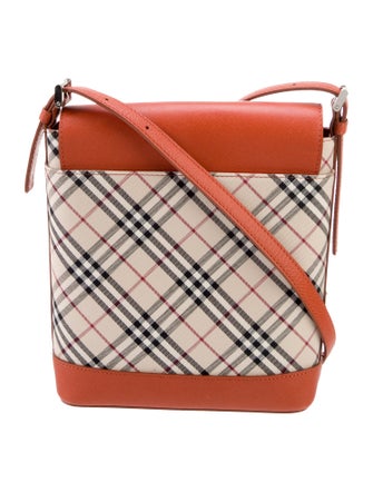 Burberry Canvas Nova Check Pattern Crossbody Bag