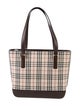 Burberry Canvas Nova Check Pattern Shoulder Bag
