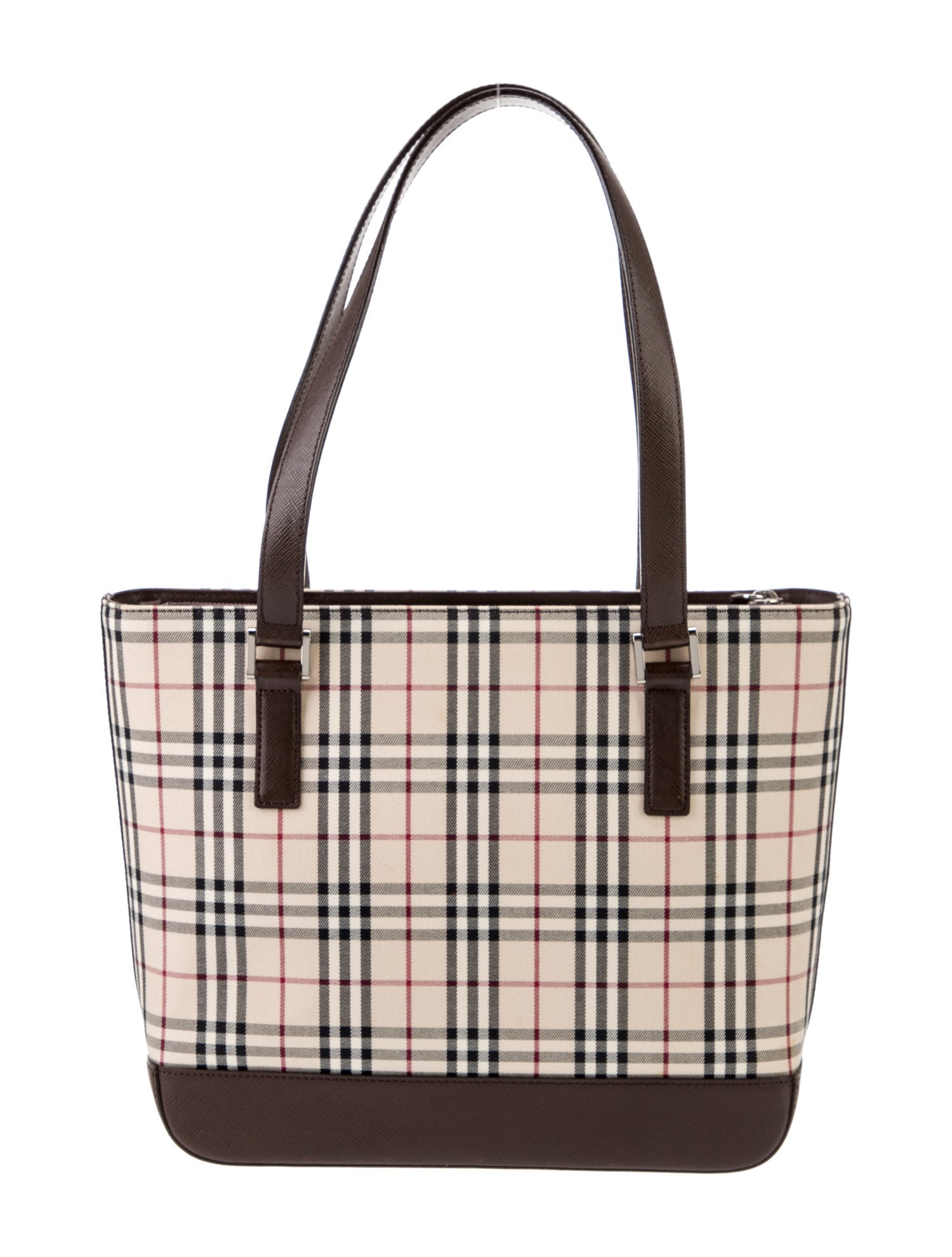 Burberry Canvas Nova Check Pattern Shoulder Bag