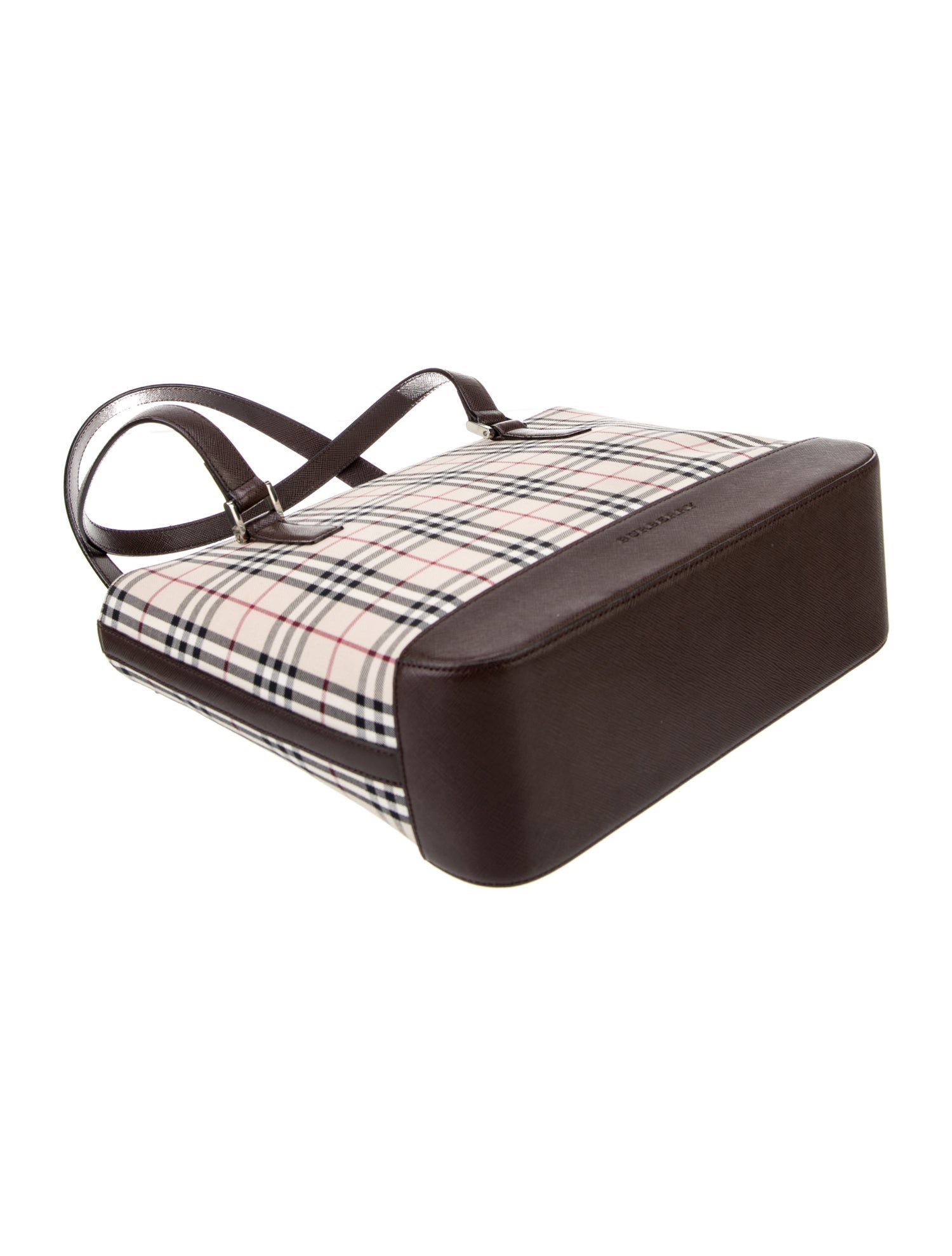 Burberry Canvas Nova Check Pattern Shoulder Bag