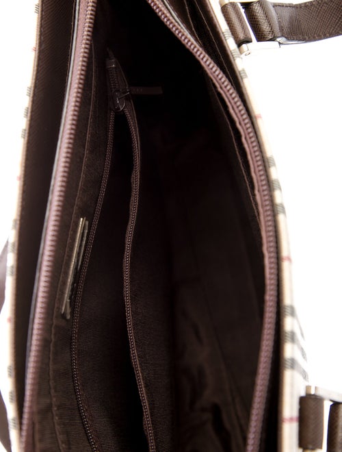 Burberry Canvas Nova Check Pattern Shoulder Bag