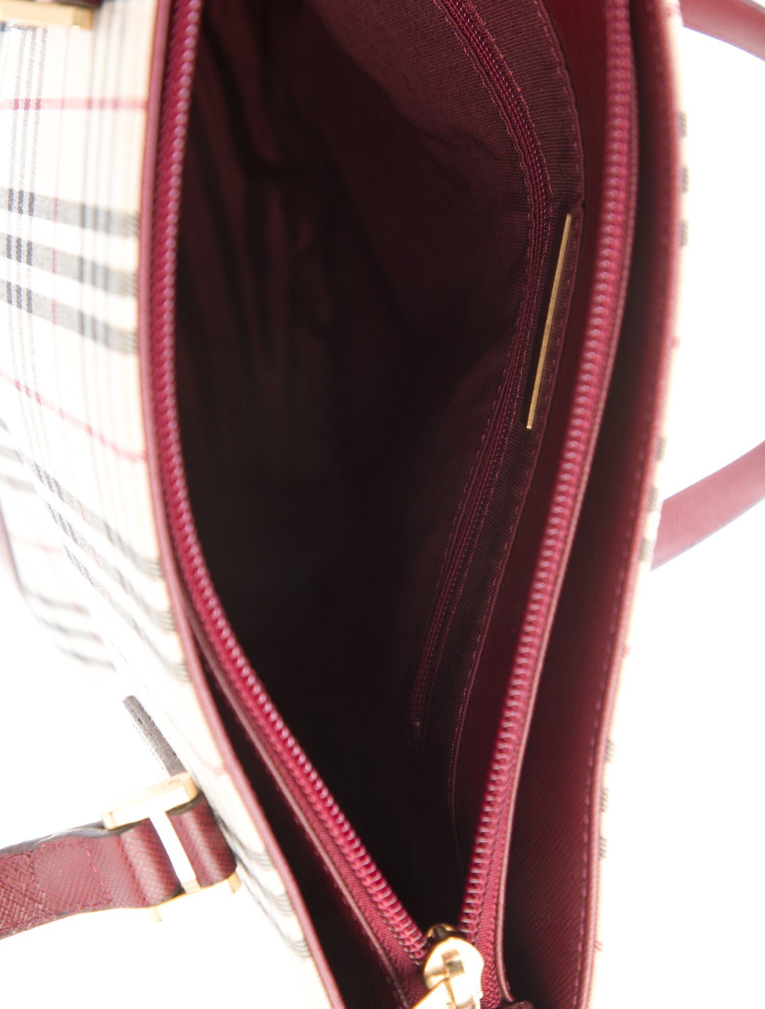 Burberry Canvas Nova Check Pattern Bucket Bag