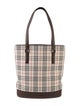 Burberry Canvas Nova Check Pattern Bucket Bag