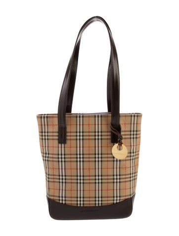 Burberry Totes Canvas Haymarket Check Pattern Tote