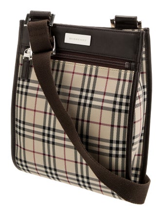 Burberry Leather Trimmed Nylon Crossbody Bag