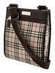 Burberry Leather Trimmed Nylon Crossbody Bag