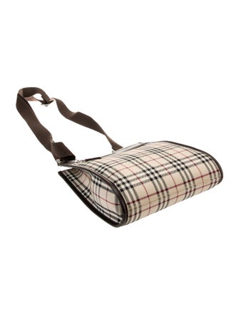 Burberry Leather Trimmed Nylon Crossbody Bag