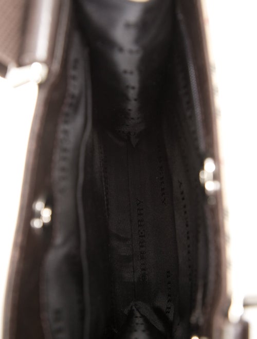 Burberry Leather Trimmed Nylon Crossbody Bag