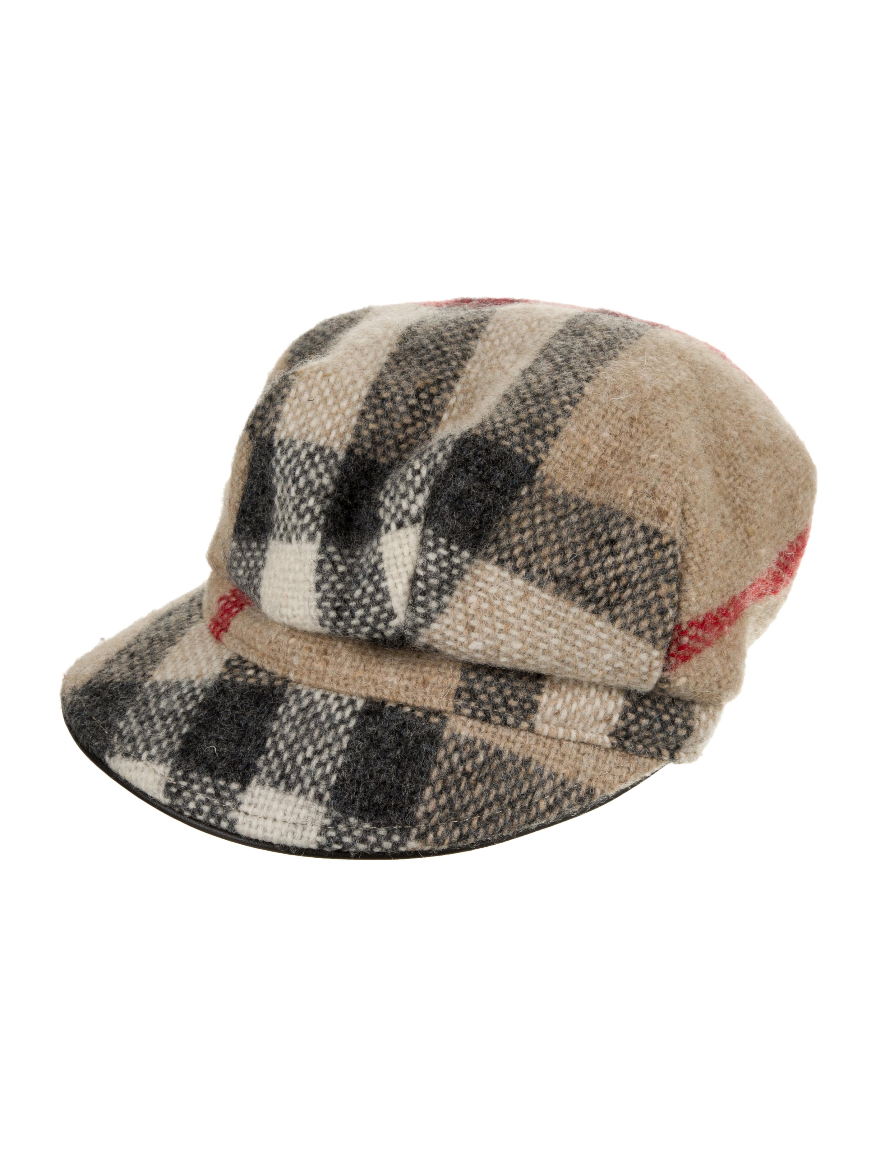 Burberry Check Pattern Newsboy Cap - Neutrals Hats, Accessories ...