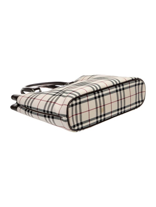 Burberry Plaid Canvas Handle Bag