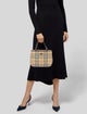 Burberry Plaid Coated Canvas Handle Bag