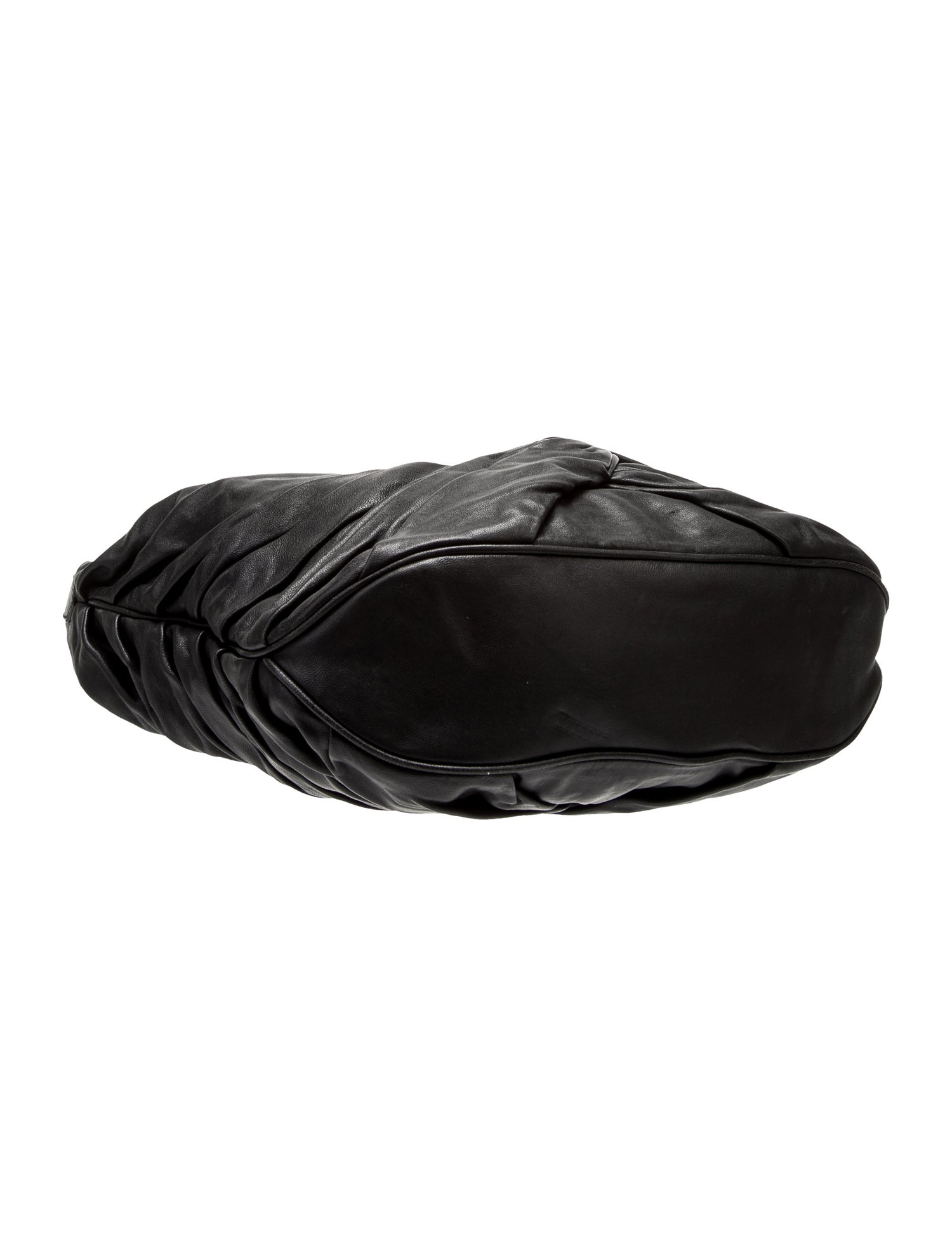 Burberry Leather Ruffle Hobo Bag