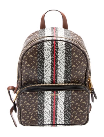 Burberry Monogram Stripe Print E-Canvas Backpack
