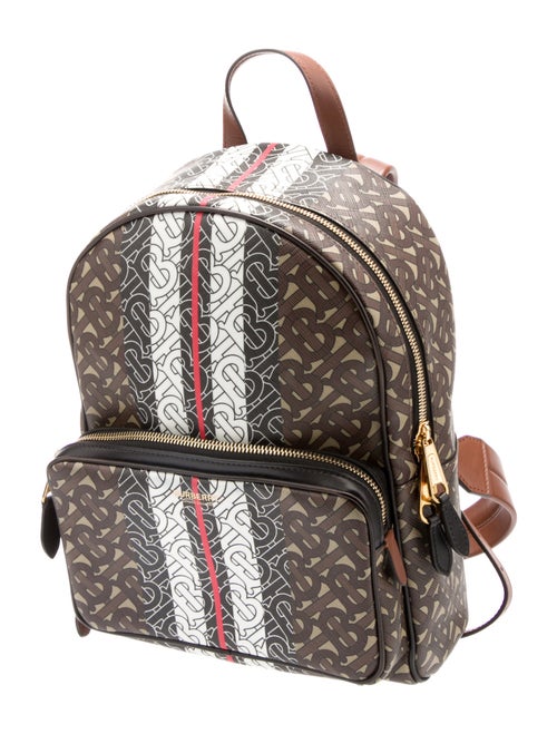 Burberry Monogram Stripe Print E-Canvas Backpack