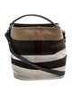 Burberry Plaid Canvas Ashby Bucket Bag