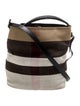 Burberry Plaid Canvas Ashby Bucket Bag