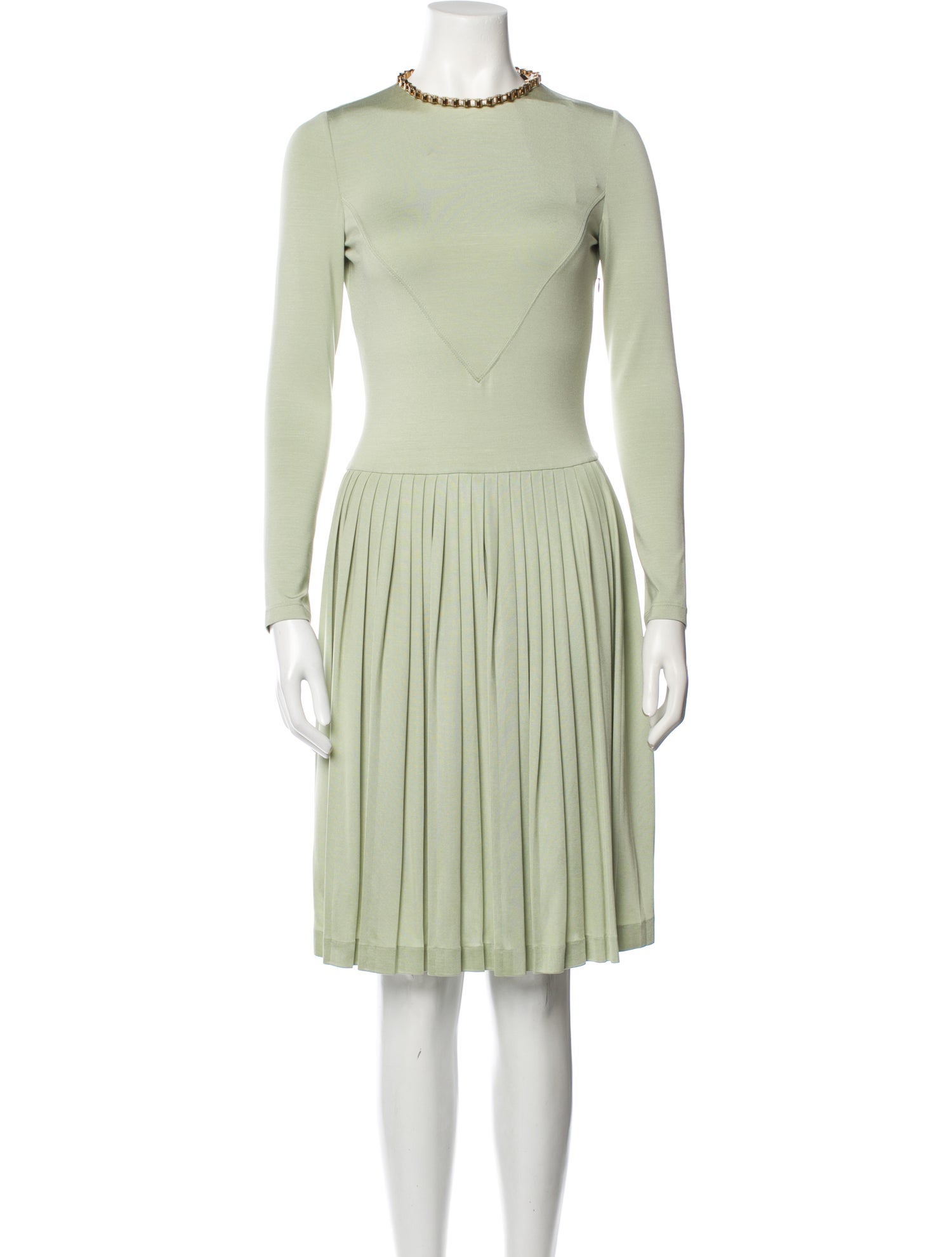 burberry green dress Mid-Length Green Trench Dress