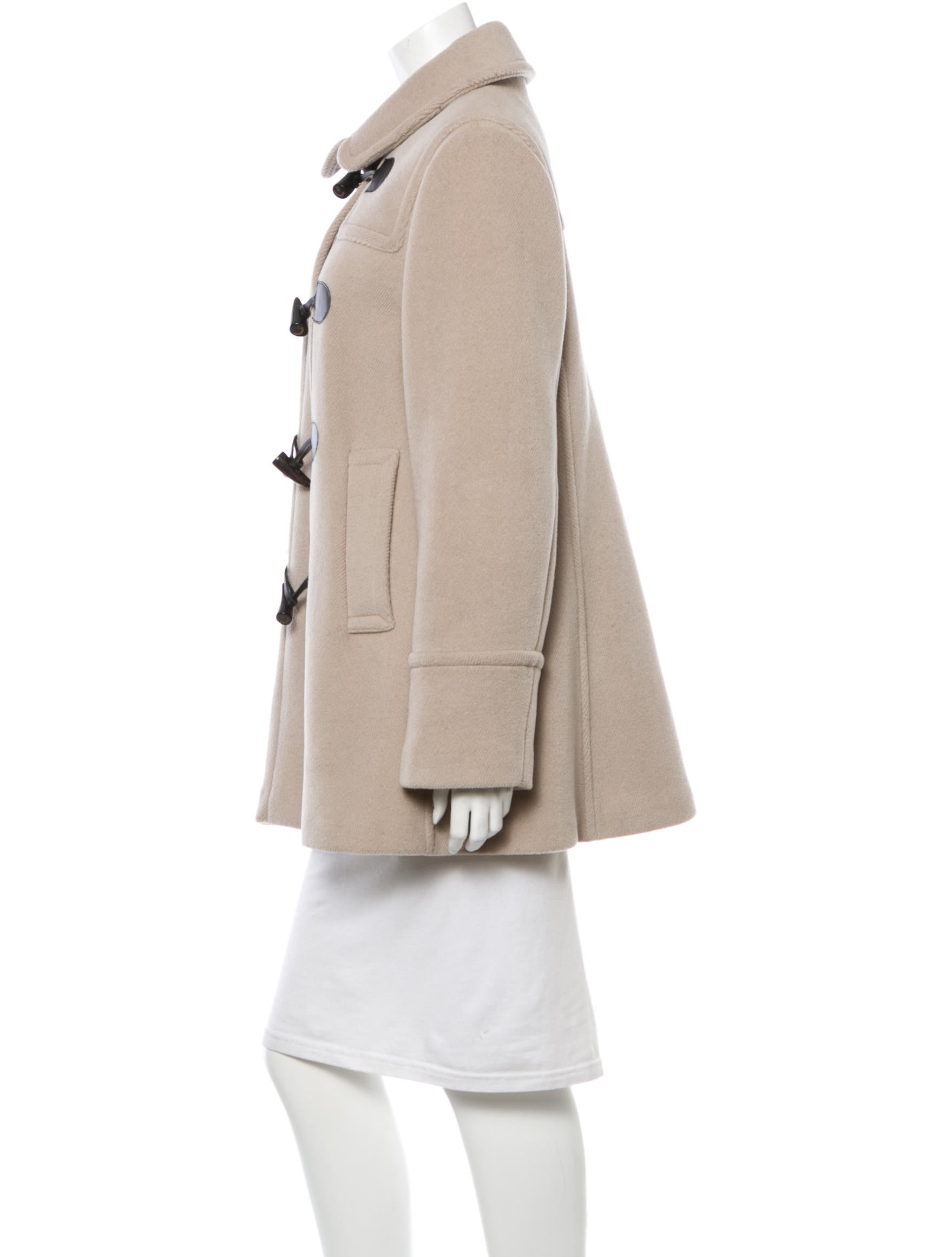 Burberry Wool & Camel Hair Pea Coat Clothing BUR44033 The RealReal