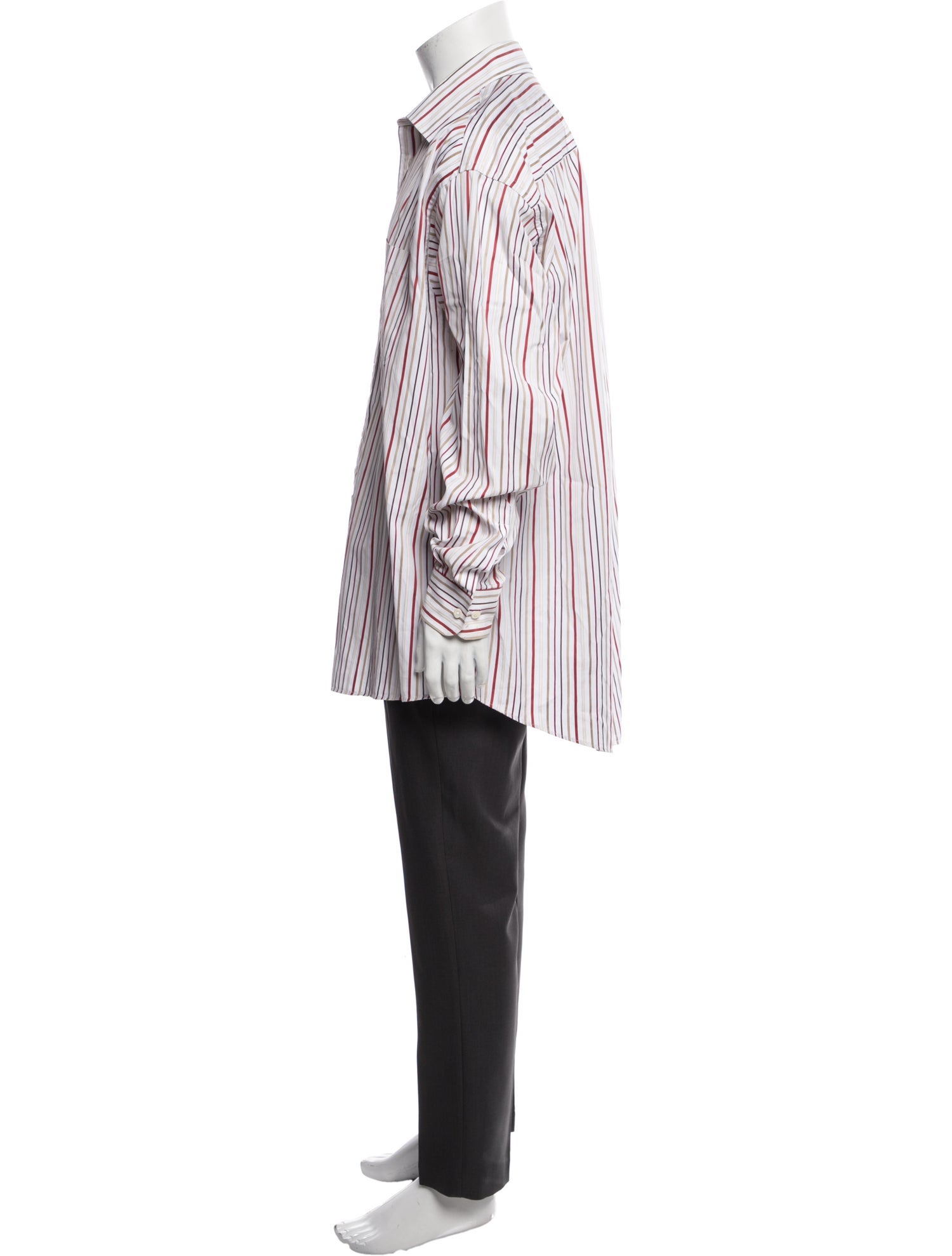 Burberry Striped Long Sleeve Dress Shirt