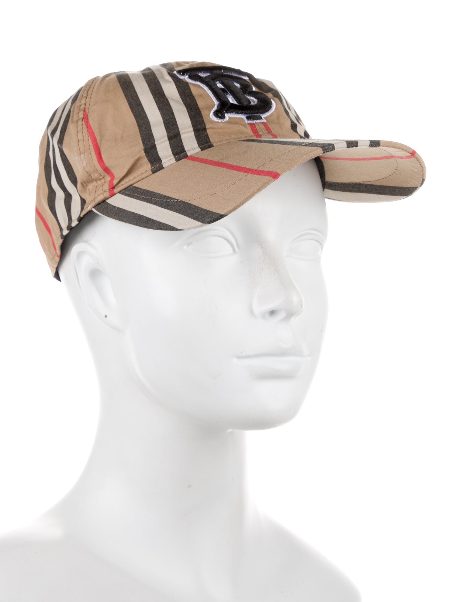 Burberry TB Monogram Vintage Check Baseball Cap - Neutrals Hats