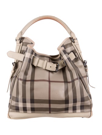 Burberry Medium Smoked Check Hobo