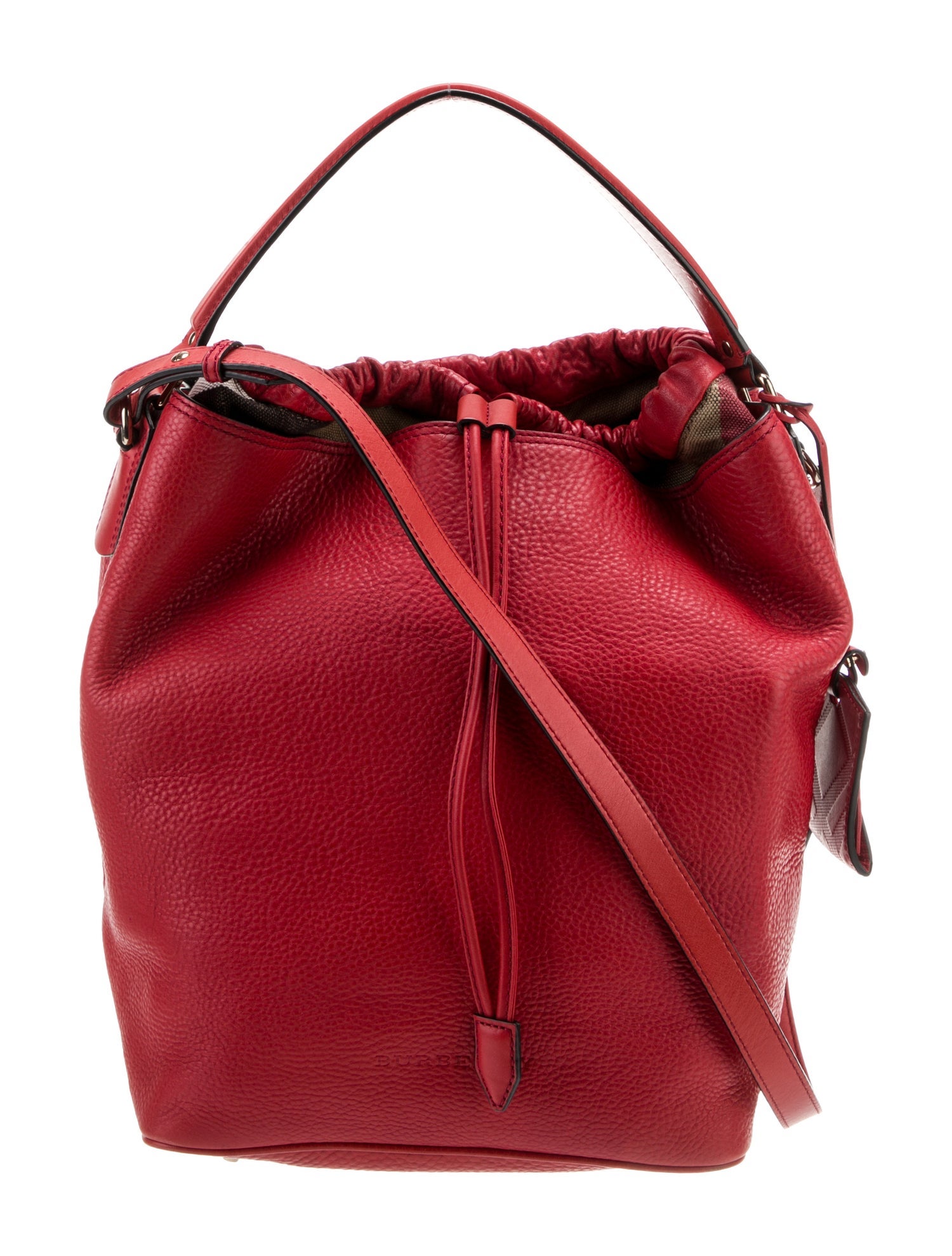 Burberry Leather Bucket Bag