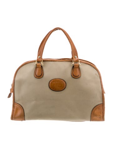 Burberry's Handle Bags Leather Trimmed Bag