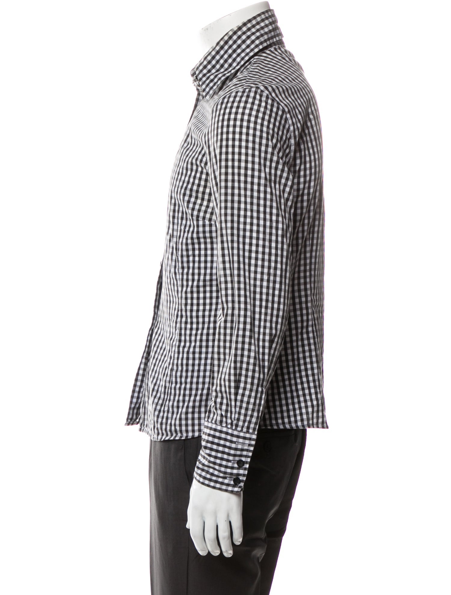 Burberry Plaid Print Long Sleeve Dress Shirt