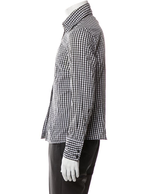 Burberry Plaid Print Long Sleeve Dress Shirt
