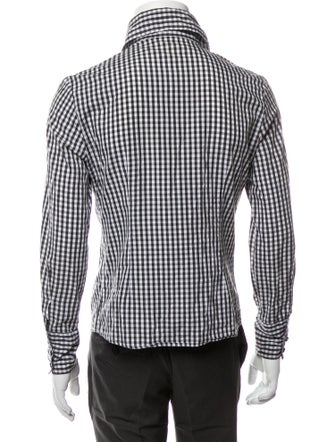 Burberry Plaid Print Long Sleeve Dress Shirt