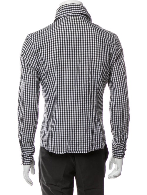 Burberry Plaid Print Long Sleeve Dress Shirt