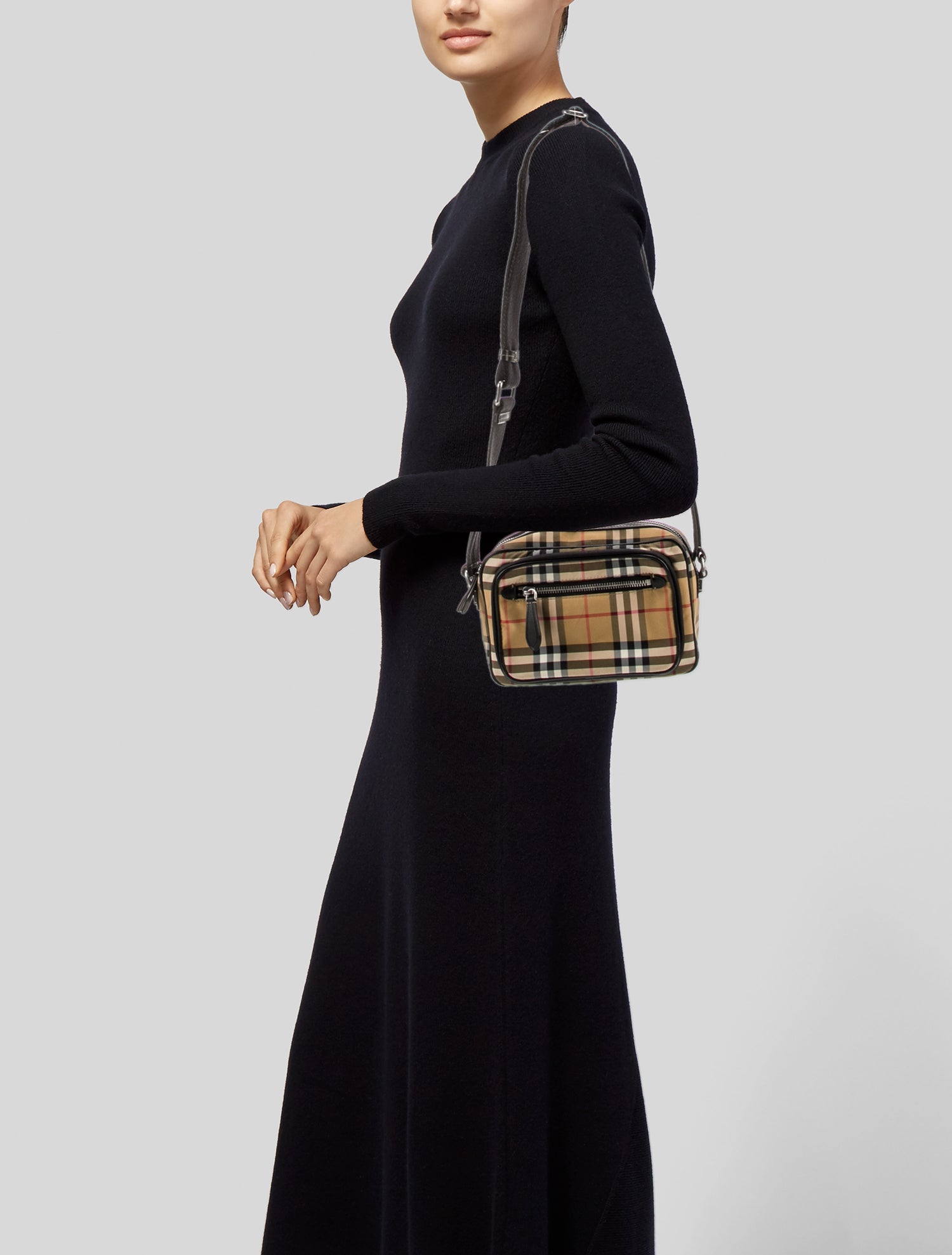 Burberry Nova Check Crossbody Bag - Neutrals Crossbody Bags