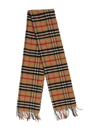 Burberry's Cashmere Nova Check Pattern Scarf