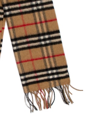 Burberry's Cashmere Nova Check Pattern Scarf
