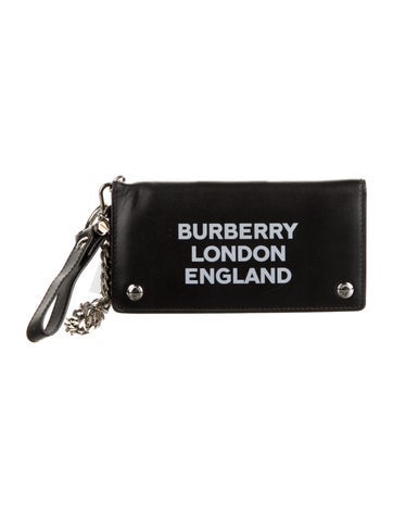 Burberry Wallets Leather Graphic Print Wristlet