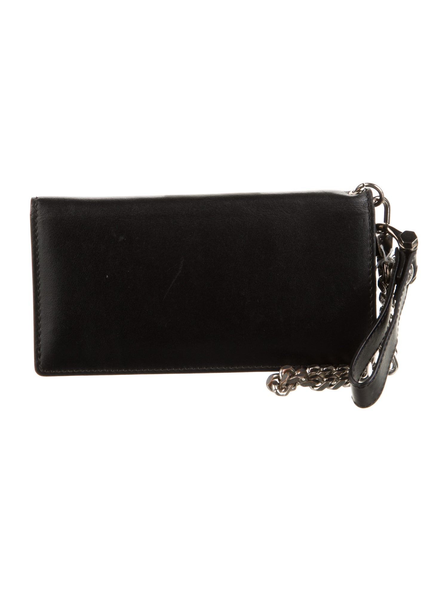 Burberry Leather Graphic Print Wristlet