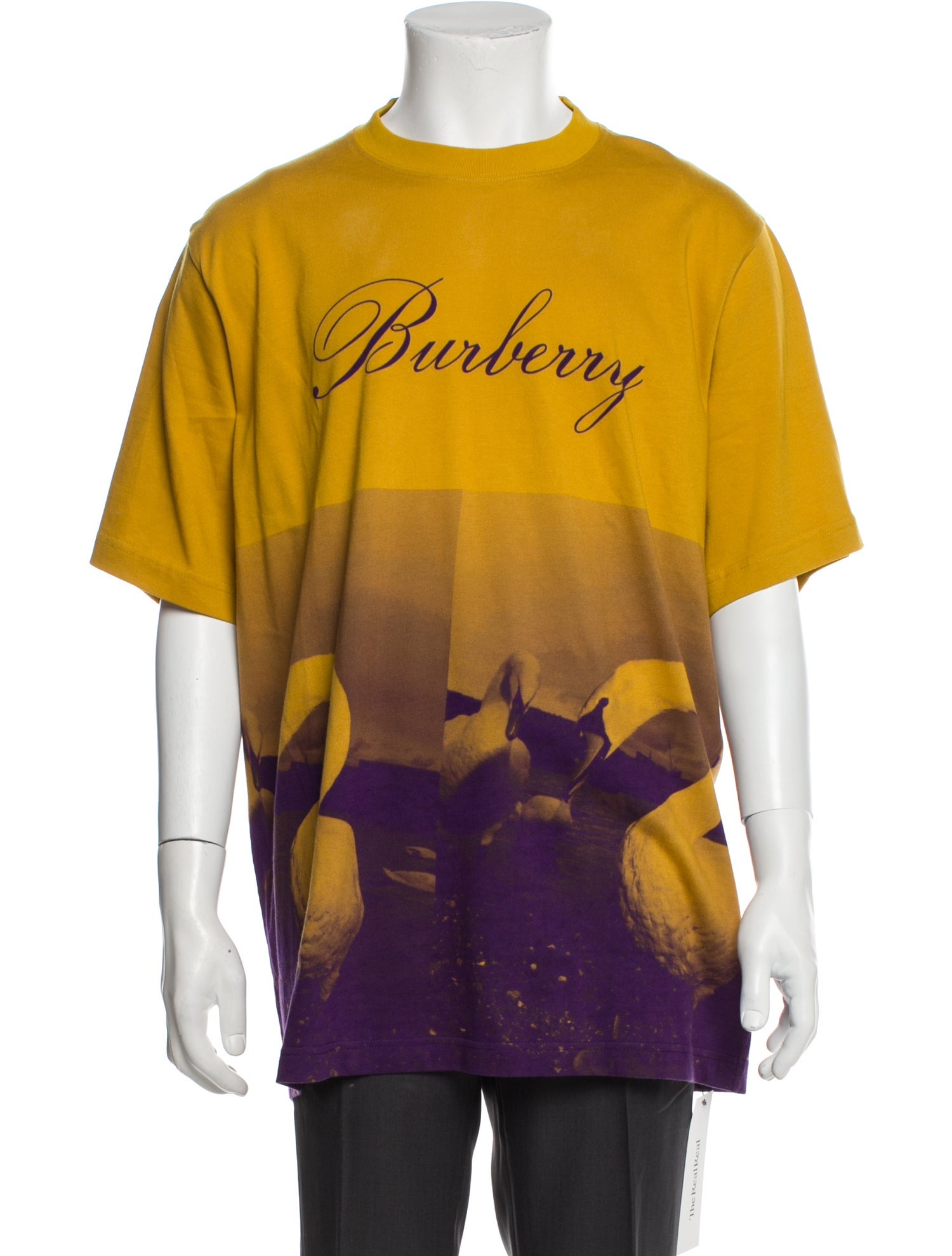 Burberry Graphic Print Crew Neck T-Shirt - Yellow T-Shirts