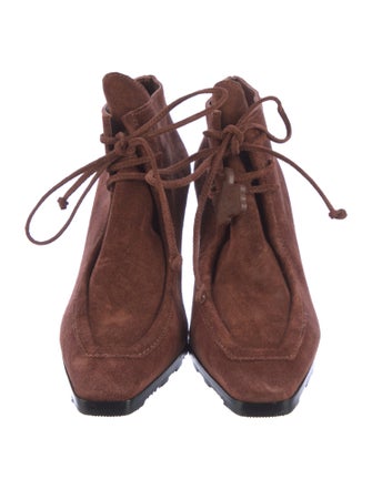 Burberry Suede Lace-Up Boots