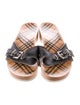 Burberry Nova Check Pattern Leather Slides