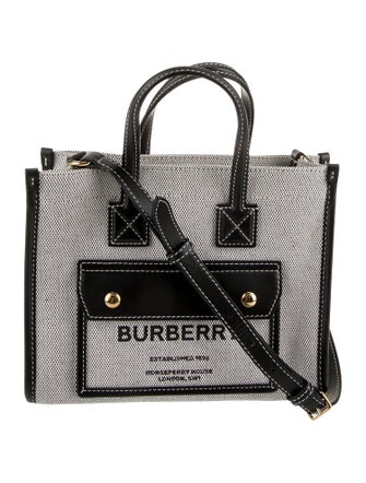 Burberry Canvas Top Handle Bag