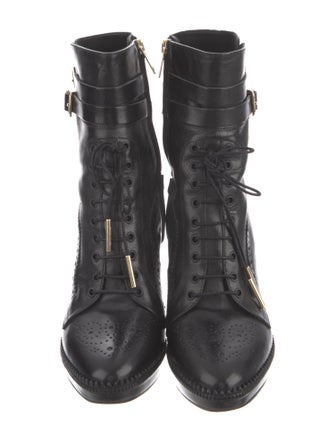 Burberry Leather Lace-Up Boots