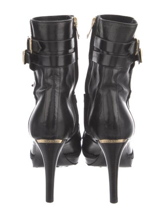 Burberry Leather Lace-Up Boots