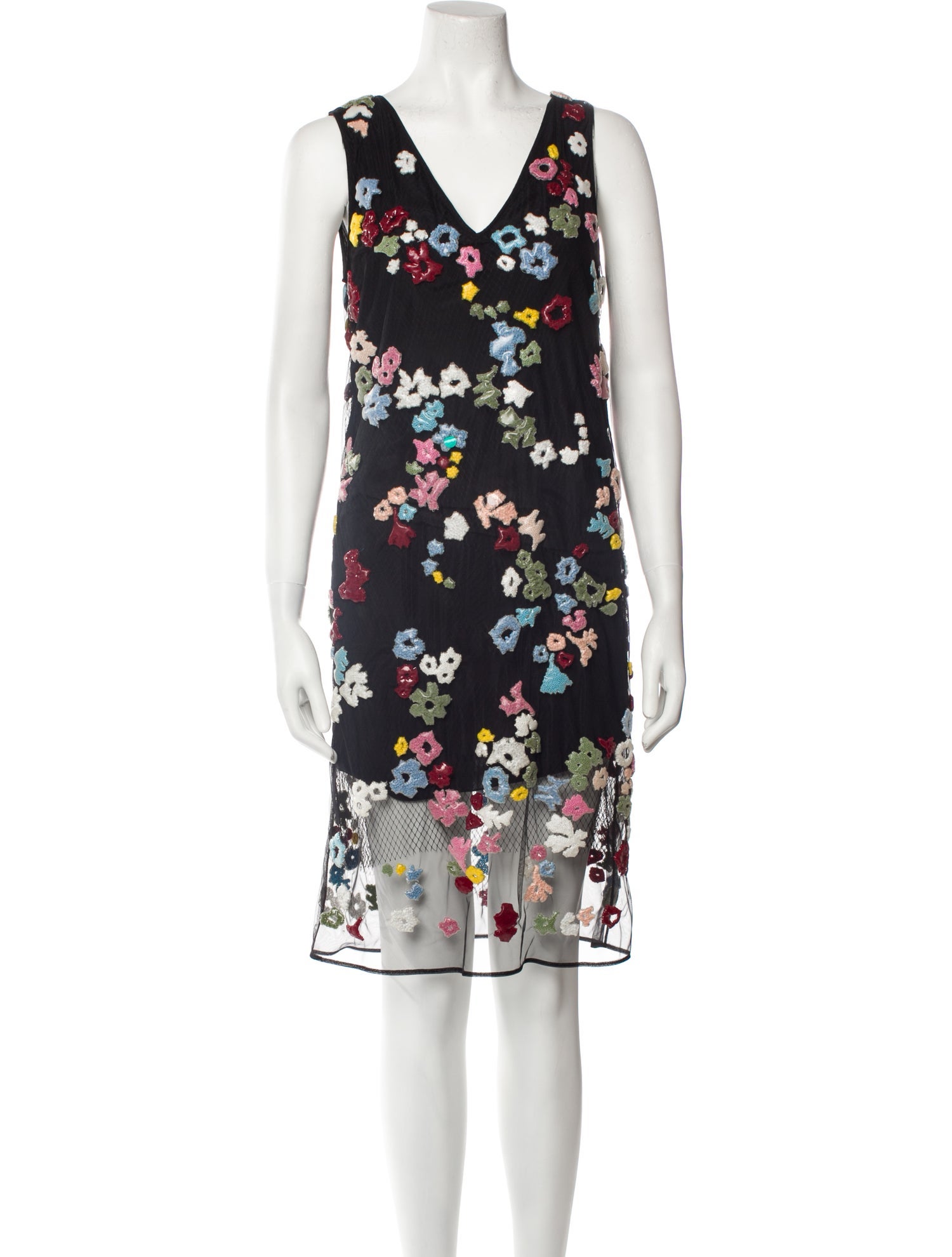 Burberry Floral Print Knee-Length Dress