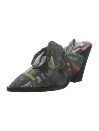 Burberry Satin Printed Mules